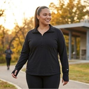 Nike Dri-FIT Black Quarter-Zip Performance Top - 3X